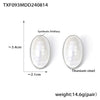 Wholesale Jewelry Titanium Steel Oval Fritillaria Pendant Necklace Ring Earrings 18K Gold Plated Light Luxury Set