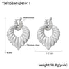 Wholesale Jewelry 316L Stainless Steel Rhinestone Roman Pattern Electroplated Necklace Earrings Suit