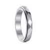 Wholesale Jewelry Titanium Steel Rhombus Cutout Decompression Rotating Finger Ring Electroplated For Men And Women