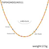 Wholesale Jewelry 316L Stainless Steel Rice Bead Chain Oil Dropping Design Electroplated Unisex