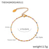Wholesale Jewelry 316L Stainless Steel Rice Bead Chain Oil Dropping Design Electroplated Unisex