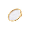 Wholesale Jewelry Titanium Steel Ring Matte Brushed Geometric Style 18K Gold Plated