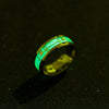 Wholesale Jewelry Titanium Steel Ring With Electrocardiogram Heartbeat Pattern And Dripping Oil Treatment Unisex Inlaid Carbon Fiber With Letters Numbers Text