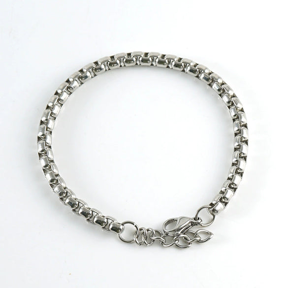 Wholesale Jewelry 316L Stainless Steel Square Geometric Electroplated Chain Bracelet For Unisex