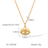 Wholesale Jewelry Titanium Steel Stainless Steel Geometric Devil's Eye Pendant Necklace With Electroplating