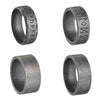 Wholesale Jewelry Titanium Steel Unisex Ring Bracelet With Ancient Silver Style And Letters Numbers Text Pattern Electroplated