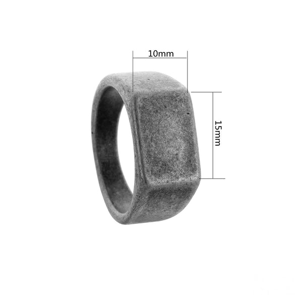 Wholesale Jewelry Titanium Steel Unisex Ring Bracelet With Ancient Silver Style And Letters Numbers Text Pattern Electroplated