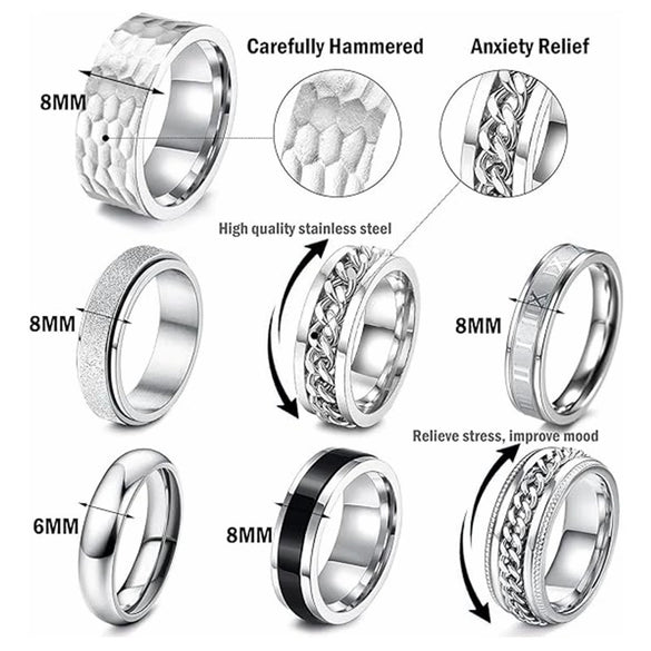 Wholesale Jewelry Titanium Steel Unisex Ring With Letters Numbers Text Vacuum Plating