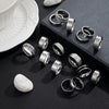 Wholesale Jewelry Titanium Steel Unisex Ring With Letters Numbers Text Vacuum Plating