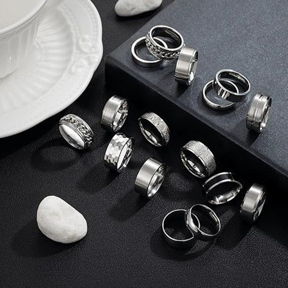 Wholesale Jewelry Titanium Steel Unisex Ring With Letters Numbers Text Vacuum Plating