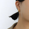 Wholesale Jewelry Titanium Steel Ushaped Geometric Simple Style 18K Gold Plated Earrings