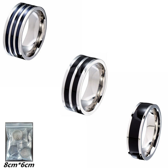 Wholesale Jewelry Titanium Steel Ushaped Ring Dripping Oil Design Unisex