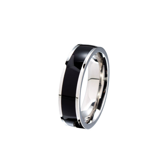 Wholesale Jewelry Titanium Steel Ushaped Ring Dripping Oil Design Unisex