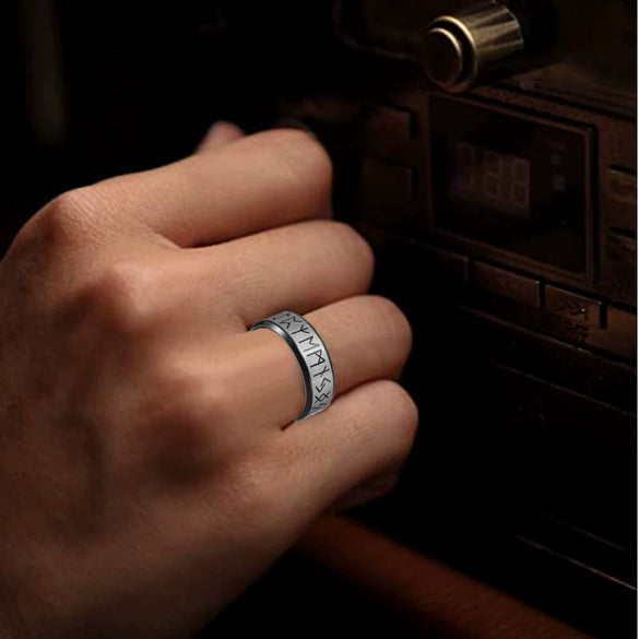 Wholesale Jewelry Titanium Steel Viking Geometric Pattern Electroplating Men's Ring And Bracelet