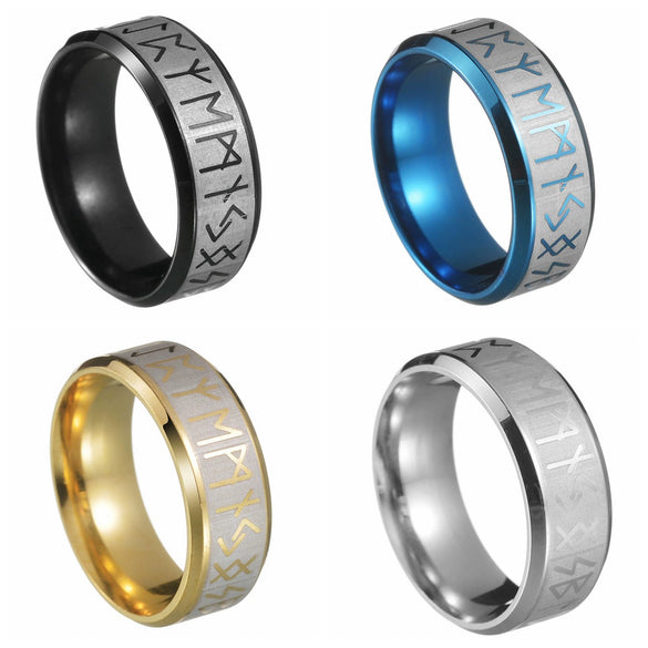 Wholesale Jewelry Titanium Steel Viking Geometric Pattern Electroplating Men's Ring And Bracelet