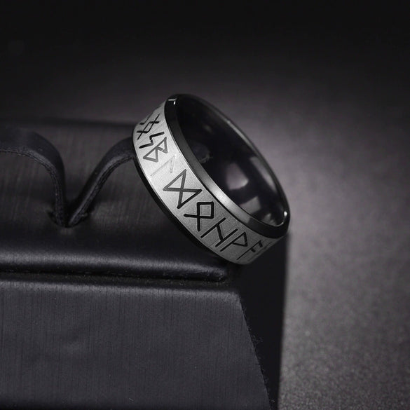 Wholesale Jewelry Titanium Steel Viking Style Geometric Electroplating Threepiece Set Ring