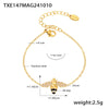 Wholesale Jewelry 316L Stainless Steel Zircon Drip Oil Industrious Little Bee Light Luxury Electroplated Necklace Bracelet Ring Earrings Set For Women