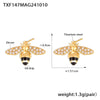 Wholesale Jewelry 316L Stainless Steel Zircon Drip Oil Industrious Little Bee Light Luxury Electroplated Necklace Bracelet Ring Earrings Set For Women