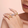 Wholesale Jewelry 316L Stainless Steel Zircon Drip Oil Industrious Little Bee Light Luxury Electroplated Necklace Bracelet Ring Earrings Set For Women