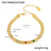 Wholesale Jewelry 316L Stainless Steel Zircon Geometric Colorful Pvd Electroplated Necklace Bracelet