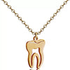 Wholesale Jewelry Tooth Pendant Human Organ Style Titanium Steel And Stainless Steel Geometric Electroplated Unisex Necklace