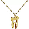 Wholesale Jewelry Tooth Pendant Human Organ Style Titanium Steel And Stainless Steel Geometric Electroplated Unisex Necklace
