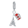Wholesale Jewelry Travel Style Aircraft Passport Pendant 925 Sterling Silver Dripping Oil
