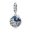 Wholesale Jewelry Travel Style Aircraft Passport Pendant 925 Sterling Silver Dripping Oil