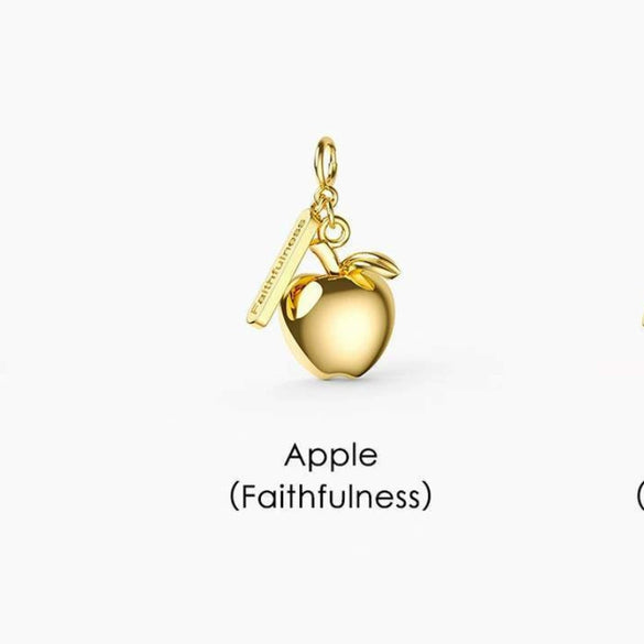 Wholesale Jewelry Tropical Fruit Copper Titanium Steel Electroplating Pendant Necklace Bracelet