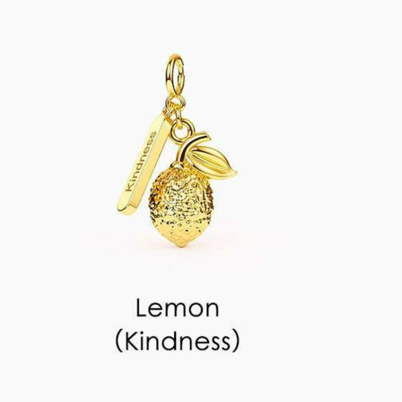 Wholesale Jewelry Tropical Fruit Copper Titanium Steel Electroplating Pendant Necklace Bracelet