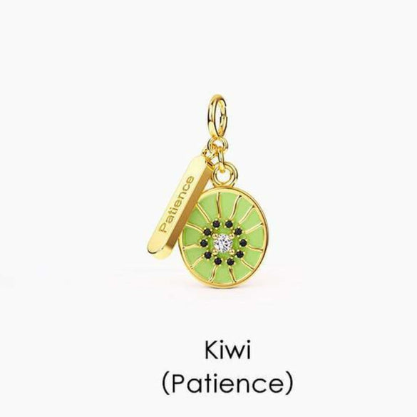 Wholesale Jewelry Tropical Fruit Copper Titanium Steel Electroplating Pendant Necklace Bracelet