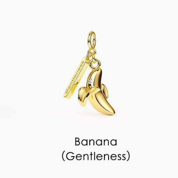 Wholesale Jewelry Tropical Fruit Geometric Pendant Necklace And Bracelet Copper Titanium Steel Electroplating Handmade