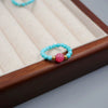 Wholesale Jewelry Turquoise Elastic Rope Freshwater Pearl Geometric Retro Handmade Ring