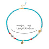 Wholesale Jewelry Turquoise Geometric Ball Chain Electroplating Mixed Gemstone Setting Women's Necklace And Bracelet