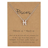 Wholesale Jewelry Twelve Constellation Symbol Inlaid Rhinestone Necklace Gooddiy