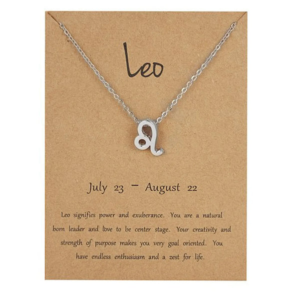 Wholesale Jewelry Twelve Constellation Symbol Inlaid Rhinestone Necklace Gooddiy