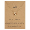 Wholesale Jewelry Twelve Constellation Symbol Inlaid Rhinestone Necklace Gooddiy