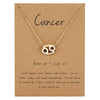 Wholesale Jewelry Twelve Constellation Symbol Inlaid Rhinestone Necklace Gooddiy