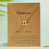 Wholesale Jewelry Twelve Constellation Symbol Inlaid Rhinestone Necklace Gooddiy