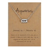 Wholesale Jewelry Twelve Constellation Symbol Inlaid Rhinestone Necklace Gooddiy