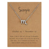 Wholesale Jewelry Twelve Constellation Symbol Inlaid Rhinestone Necklace Gooddiy