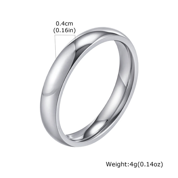 Wholesale Jewelry Unisex Couple Ring Geometric Titanium Steel Electroplated Gold Fashion