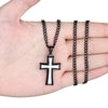 Wholesale Jewelry Unisex Cross Titanium Steel Alloy Pendant Necklace With Geometric Pattern And Electroplating Treatment