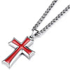 Wholesale Jewelry Unisex Cross Titanium Steel Alloy Pendant Necklace With Geometric Pattern And Electroplating Treatment