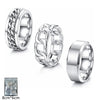 Wholesale Jewelry Ushaped Titanium Steel Chain Ring Brushed Sand Matte Electroplated For Unisex