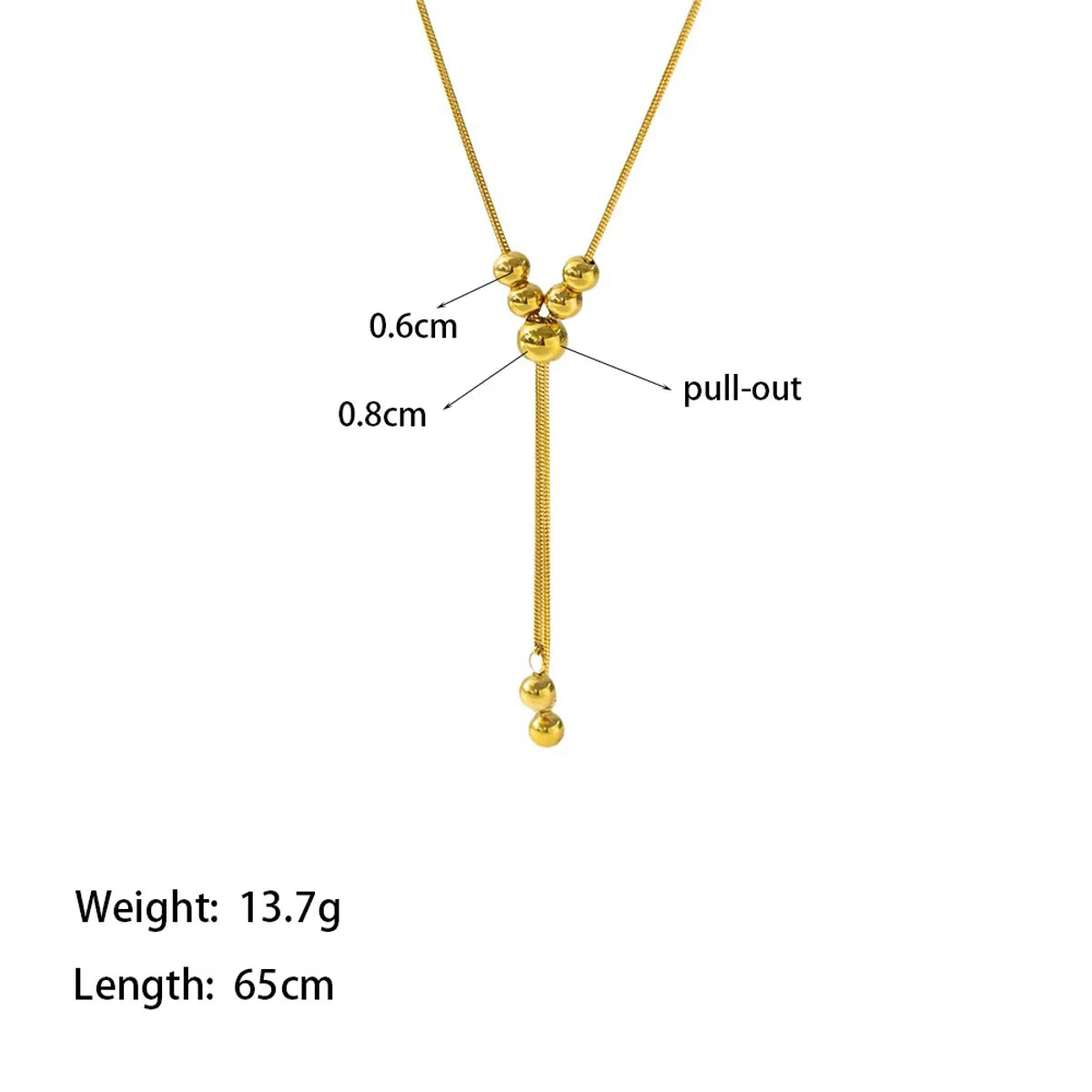 Wholesale Jewelry Vacation Artistic Streetwear Solid Color 304 Stainless Steel 18K Gold Plated Polishing Plating Pendant Necklace