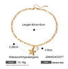 Wholesale Jewelry Vacation Beach Classic Style Starfish 304 Stainless Steel 18K Gold Plated Plating Pendant Necklace