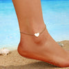 Wholesale Jewelry Vacation Beach Heart Shape 304 Stainless Steel Anklet