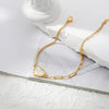 Wholesale Jewelry Vacation Beach Heart Shape 304 Stainless Steel Anklet