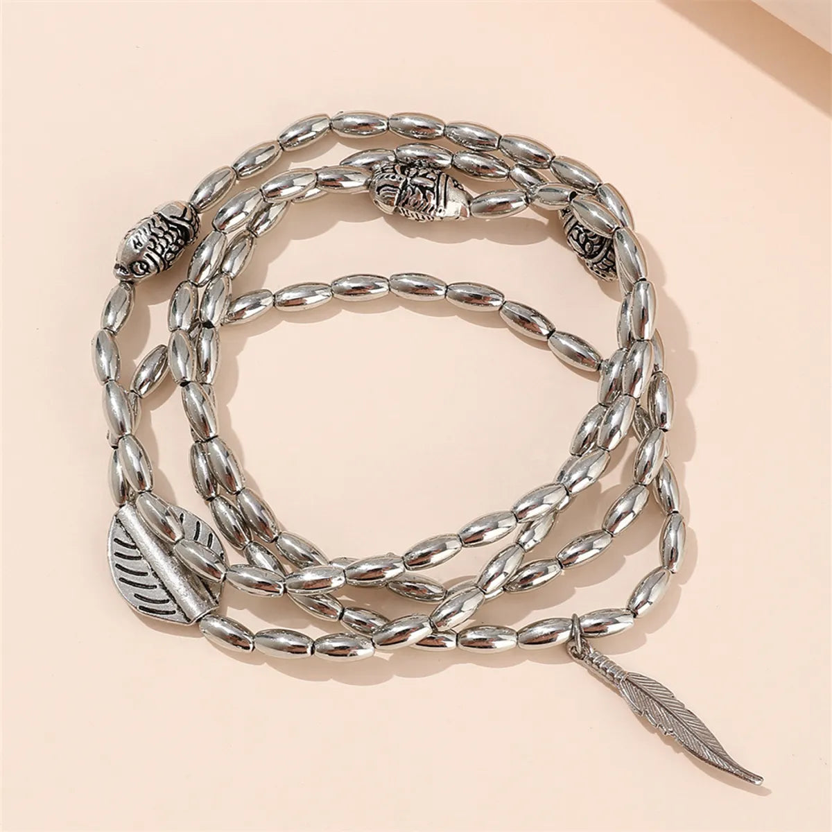 Wholesale Jewelry Vacation Beach Leaf CCB Alloy Anklet